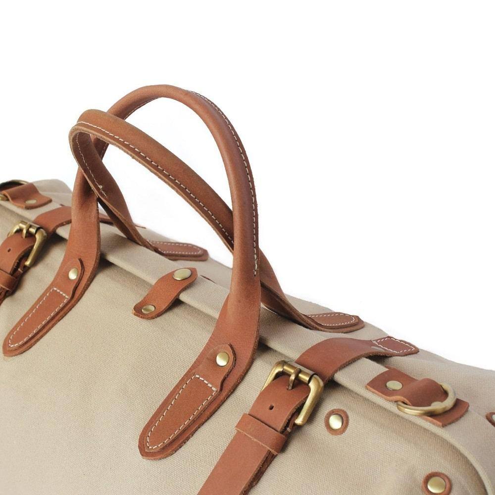 Nappa Dori The Weekender Duffel - Beige Canvas