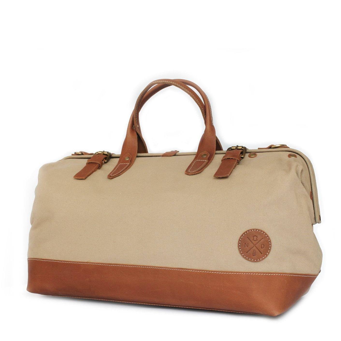 Nappa Dori The Weekender Duffel - Beige Canvas