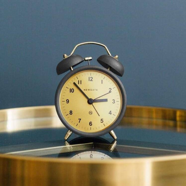 Newgate Clocks Charlie Bell Alarm Clock - Gravity Grey