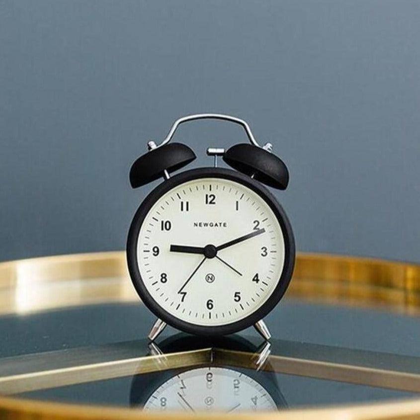 Newgate Clocks Charlie Bell Echo Alarm Clock - Matte Black