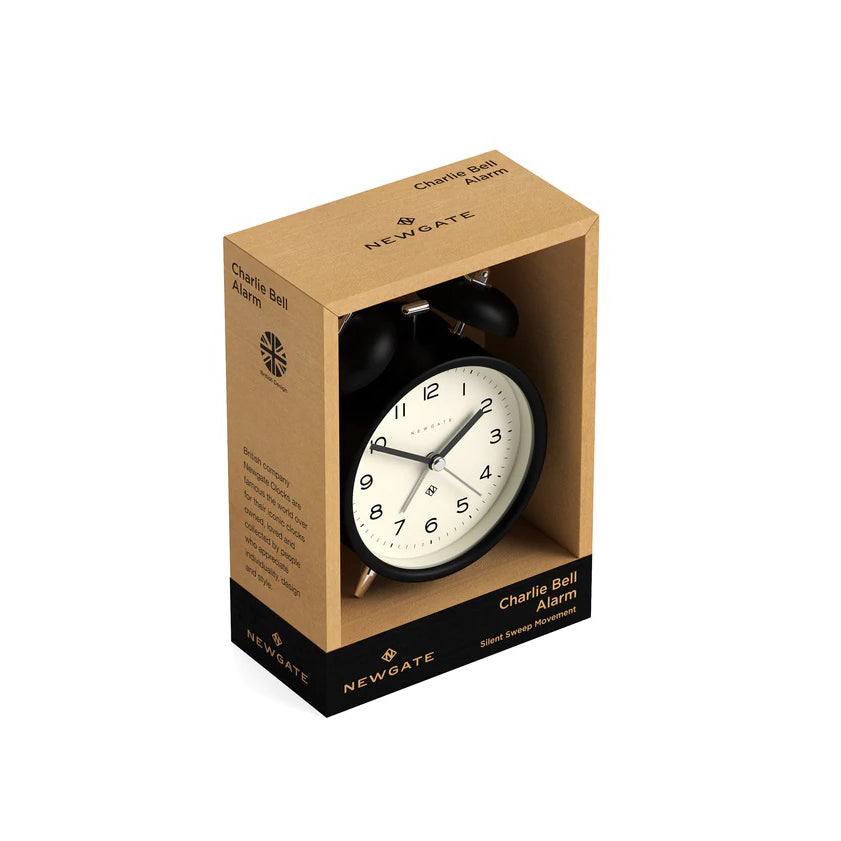 Newgate Clocks Charlie Bell Echo Alarm Clock - Matte Black