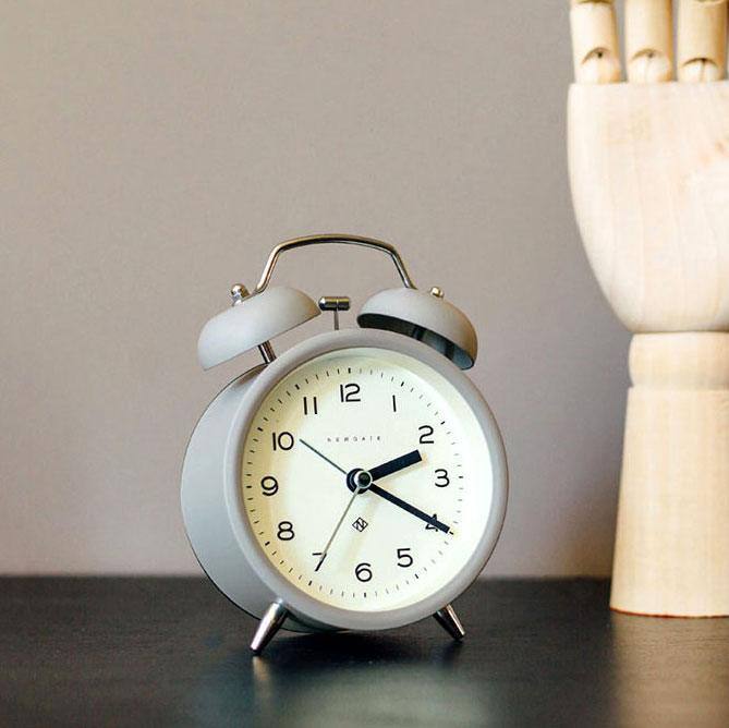 Newgate Clocks Charlie Bell Echo Alarm Clock - Posh Grey