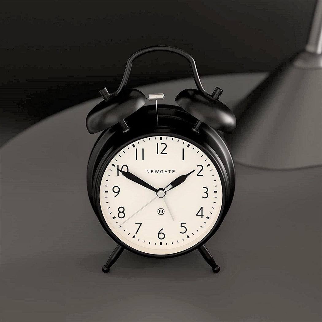 Newgate Clocks Covent Garden Alarm Clock - Cave Black