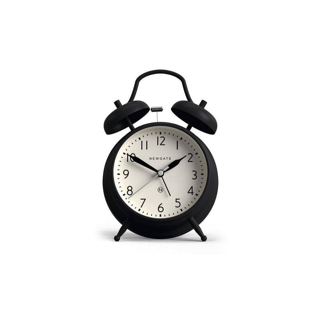 Newgate Clocks Covent Garden Alarm Clock - Cave Black