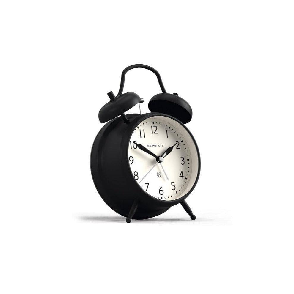 Newgate Clocks Covent Garden Alarm Clock - Cave Black