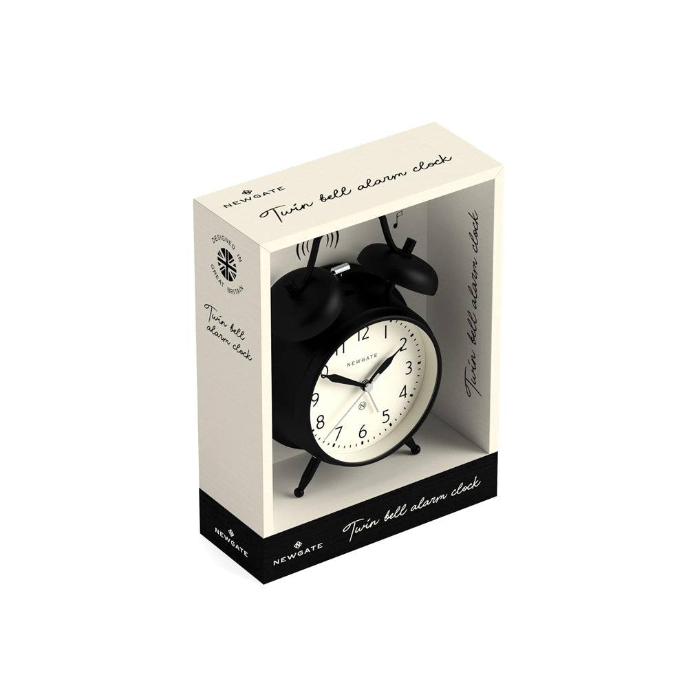 Newgate Clocks Covent Garden Alarm Clock - Cave Black