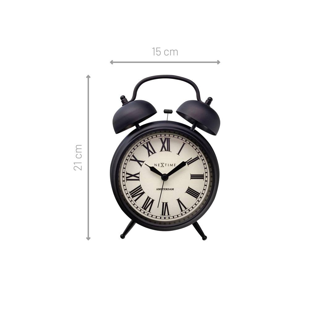 Nextime Amsterdam Alarm Clock Medium - Black