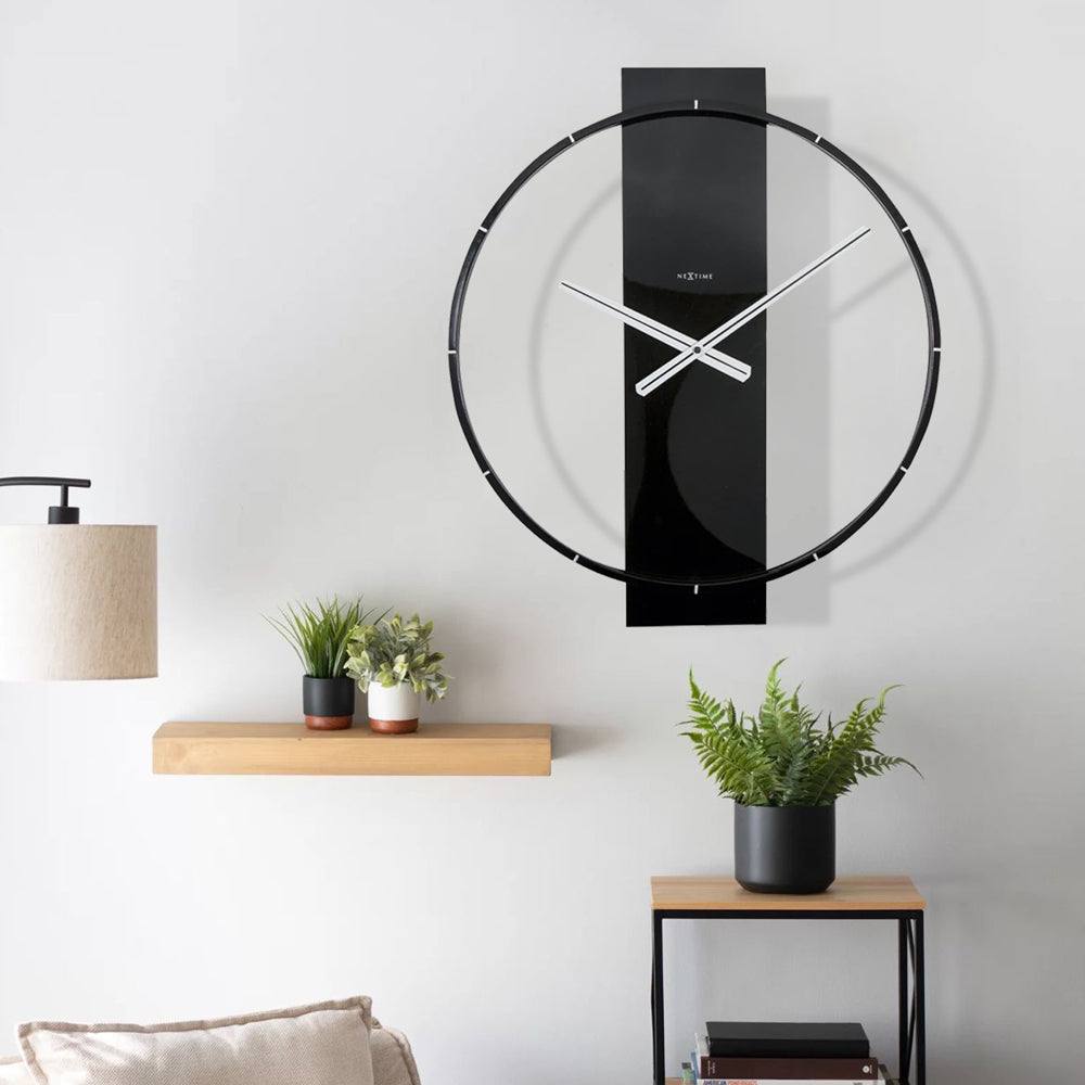 Nextime Carl Wooden Wall Clock - Black