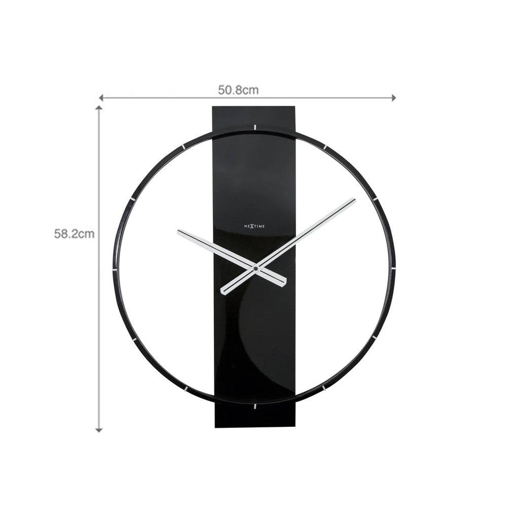 Nextime Carl Wooden Wall Clock - Black