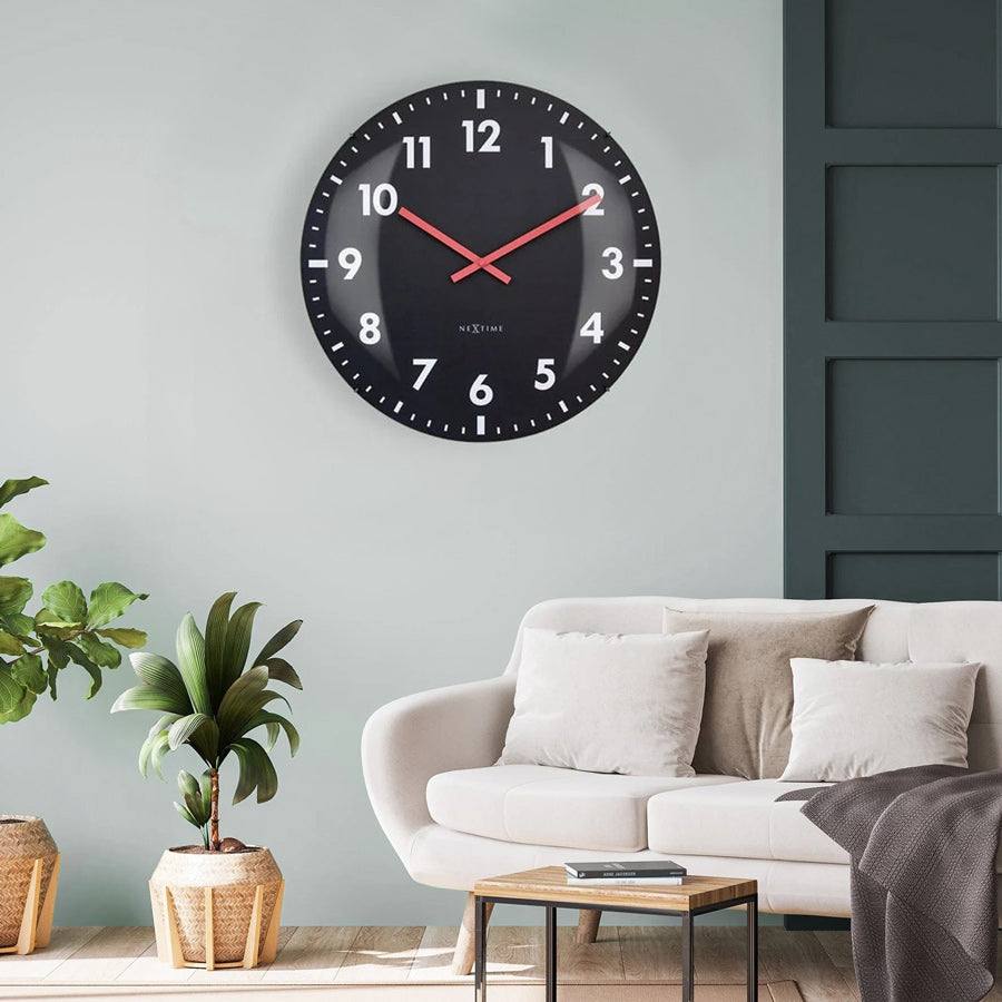 Nextime Duomo Wall Clock 50cm - Black