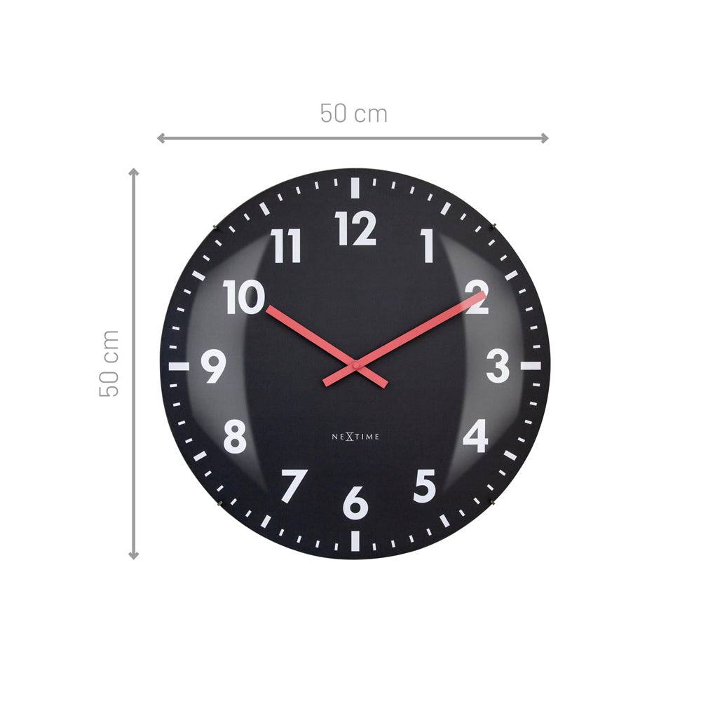 Nextime Duomo Wall Clock 50cm - Black