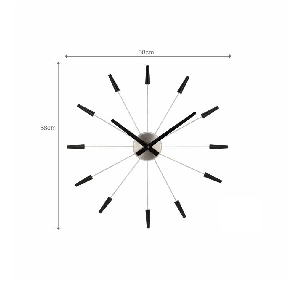 Nextime Plug Inn Wall Clock 58cm - Black