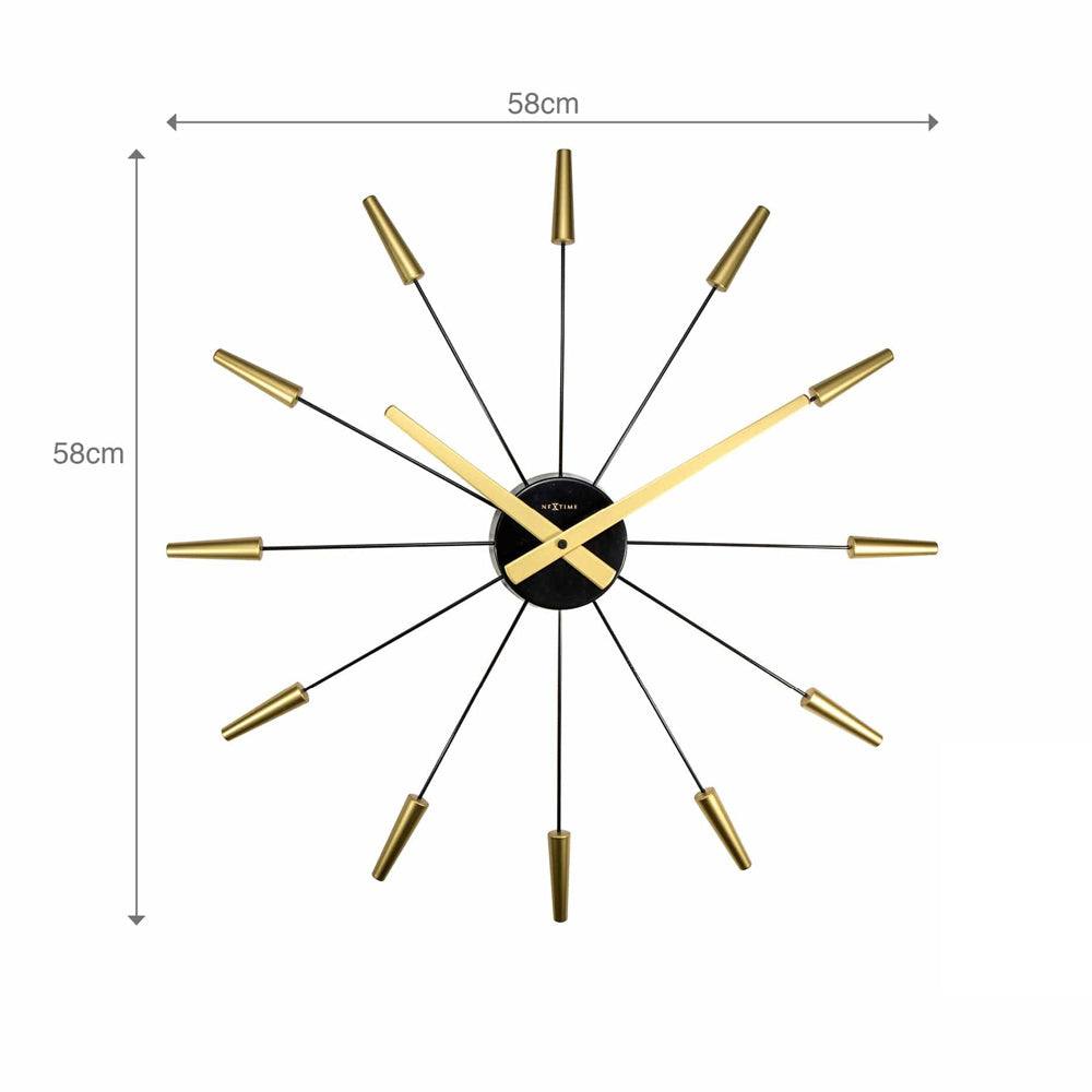 Nextime Plug Inn Wall Clock 58cm - Gold