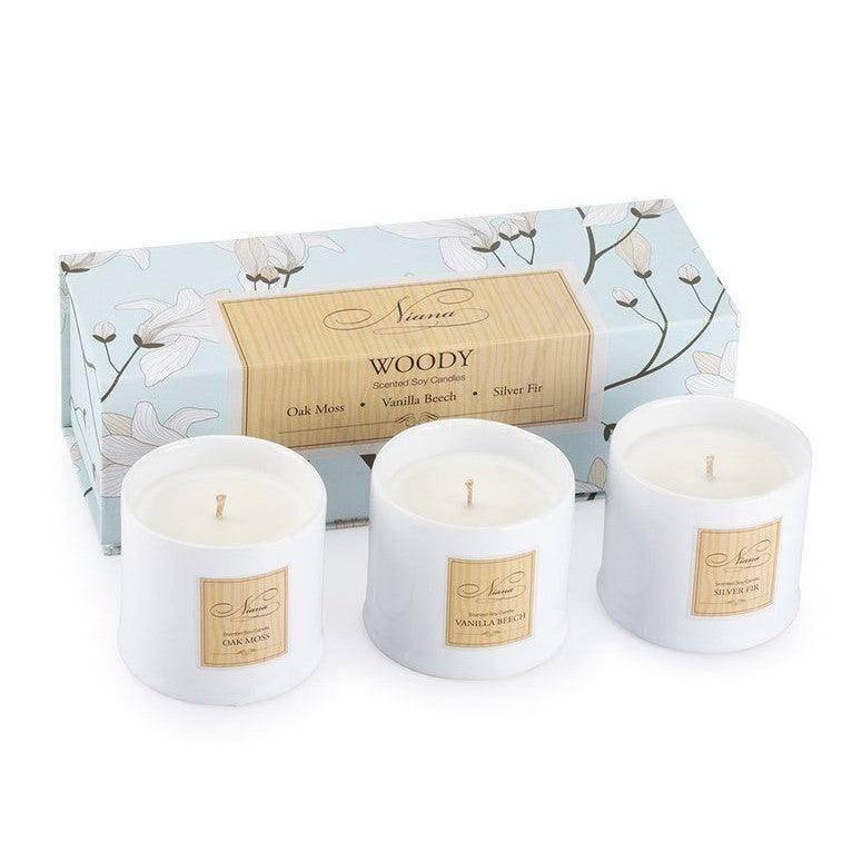 Niana Woody Collection - Set of 3 Candles