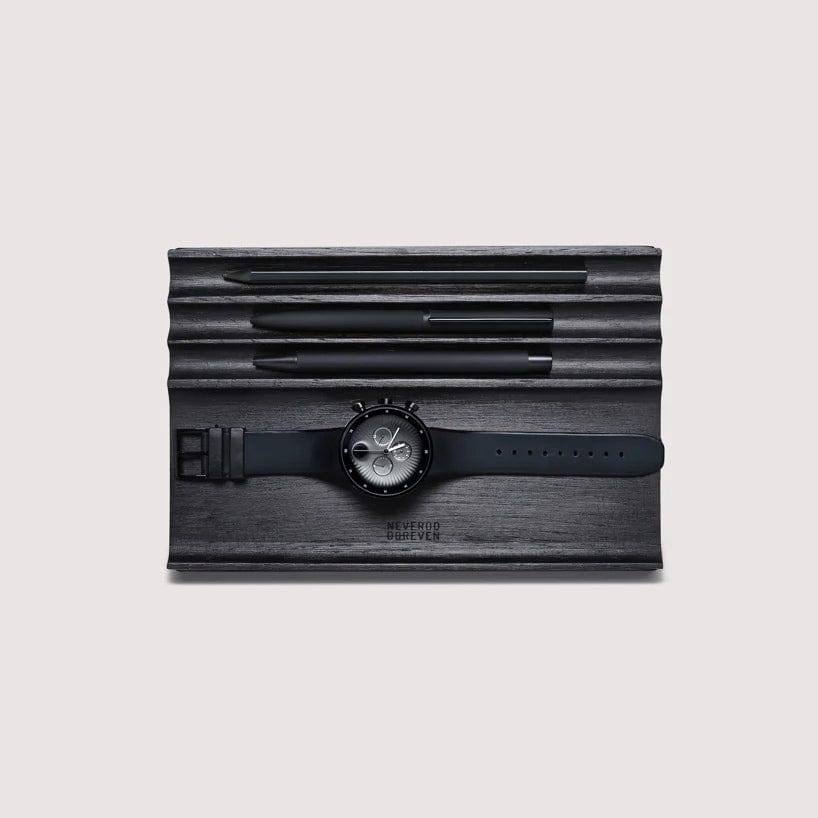 NOOE Exhibit Desk Organiser - Black Oak