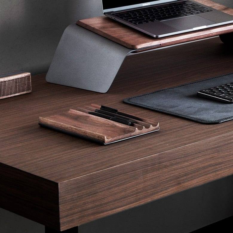 NOOE Exhibit Desk Organiser - Walnut