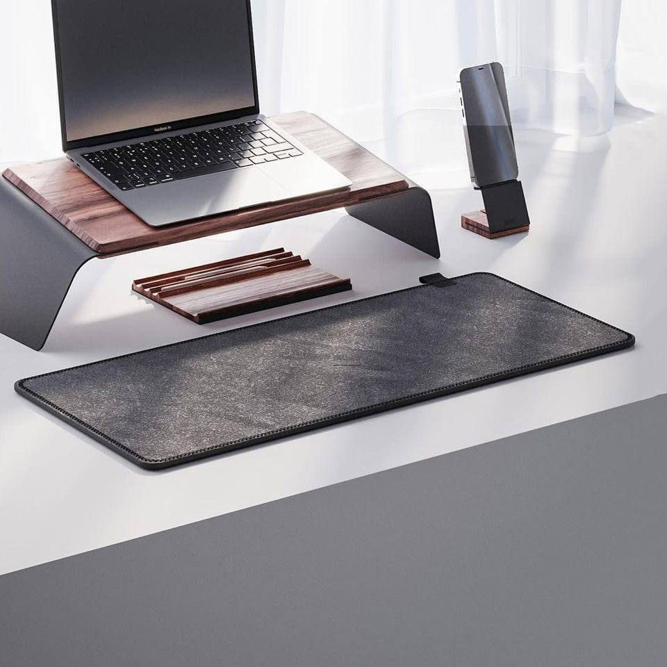 NOOE Suede Desk Rug - Charcoal