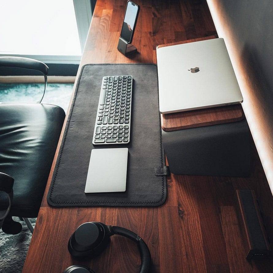 NOOE Suede Desk Rug - Charcoal