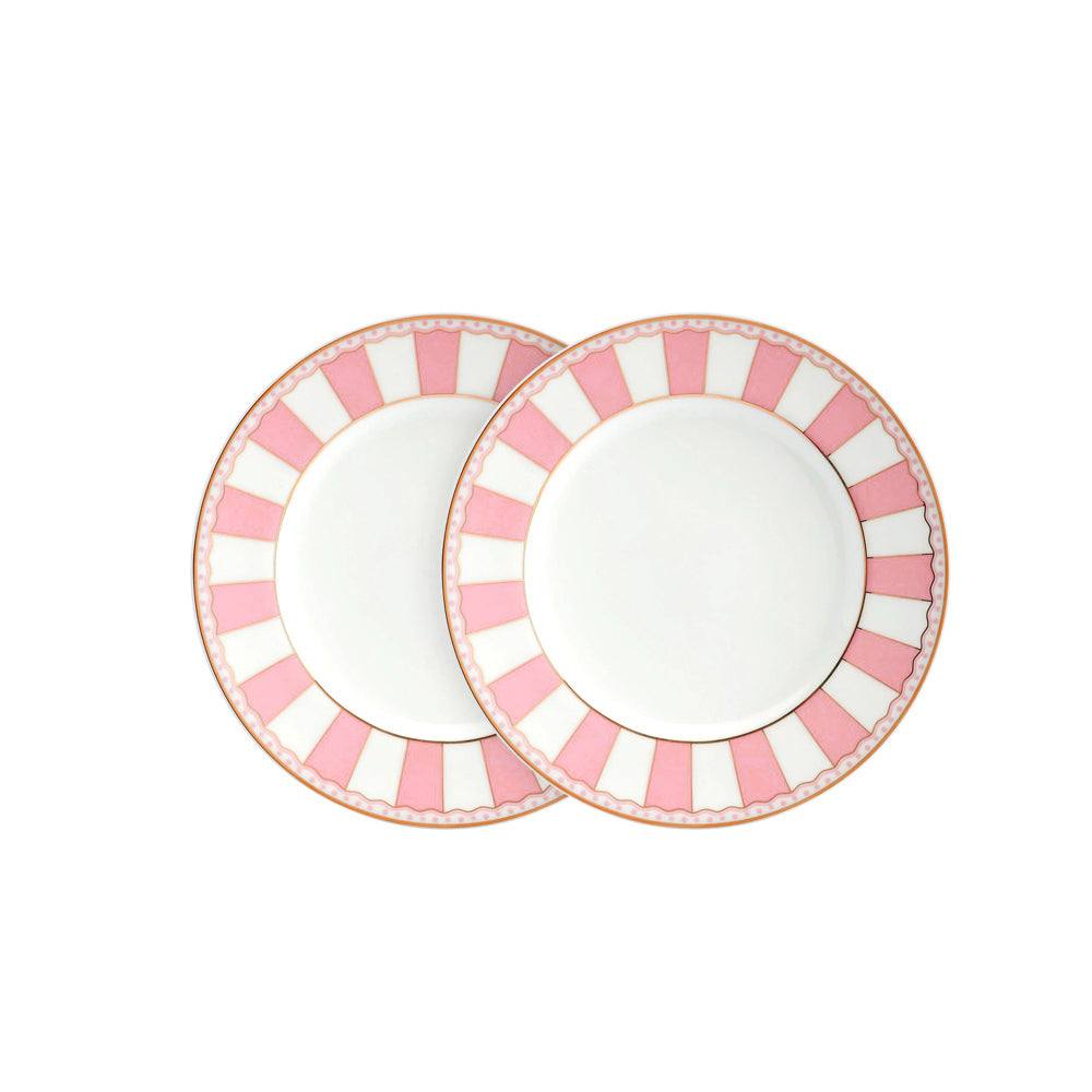 Noritake Carnivale Quarter Plates, Set of 2 - Pink