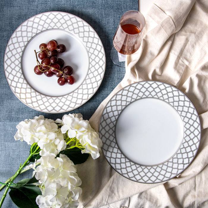 Noritake Eternal Palace Dinner Plates, Set of 4 - Platinum