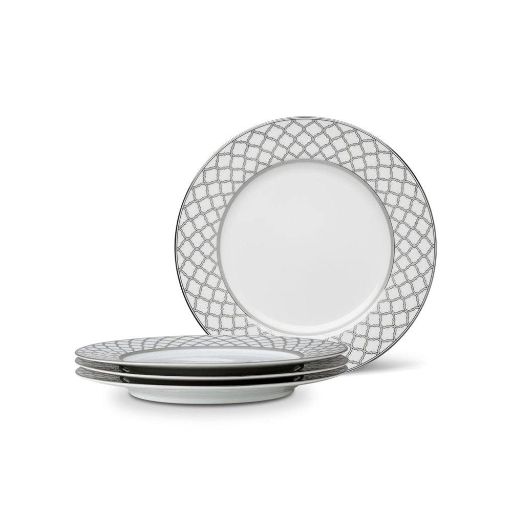 Noritake Eternal Palace Dinner Plates, Set of 4 - Platinum