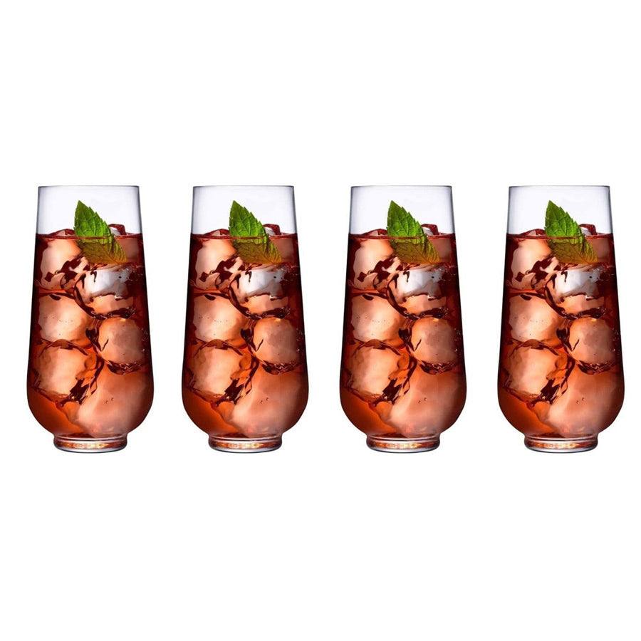 NUDE Turkey Hepburn Long Drink Glasses 425ml, Set of 4