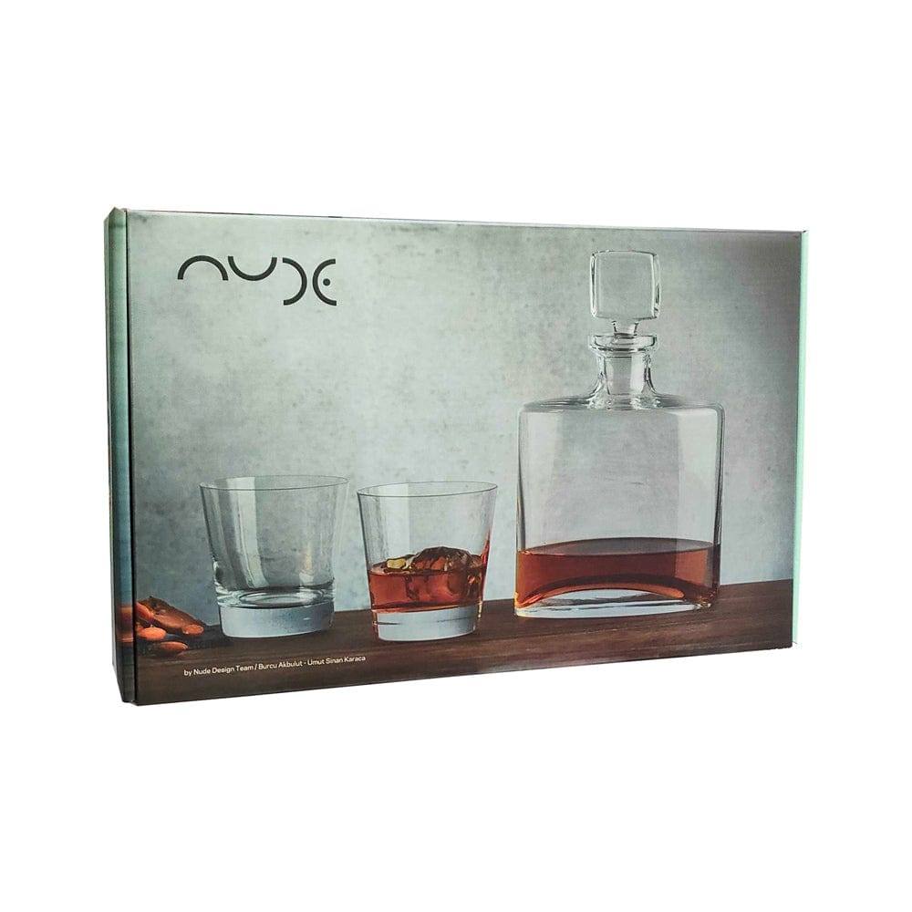 NUDE Turkey Square & Rocks 3-piece Whiskey Set