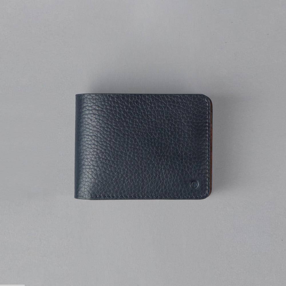 Outback Bi-Fold Leather Wallet - Navy