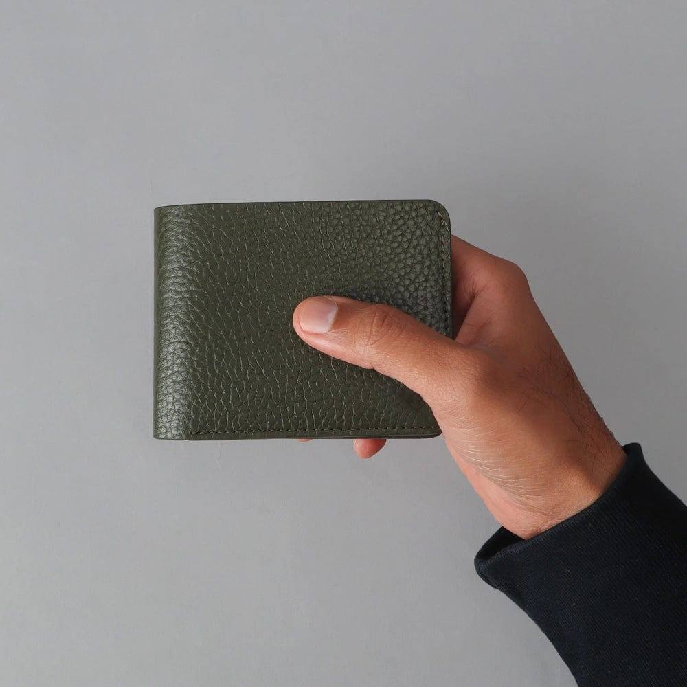 Outback Bi-Fold Leather Wallet - Olive