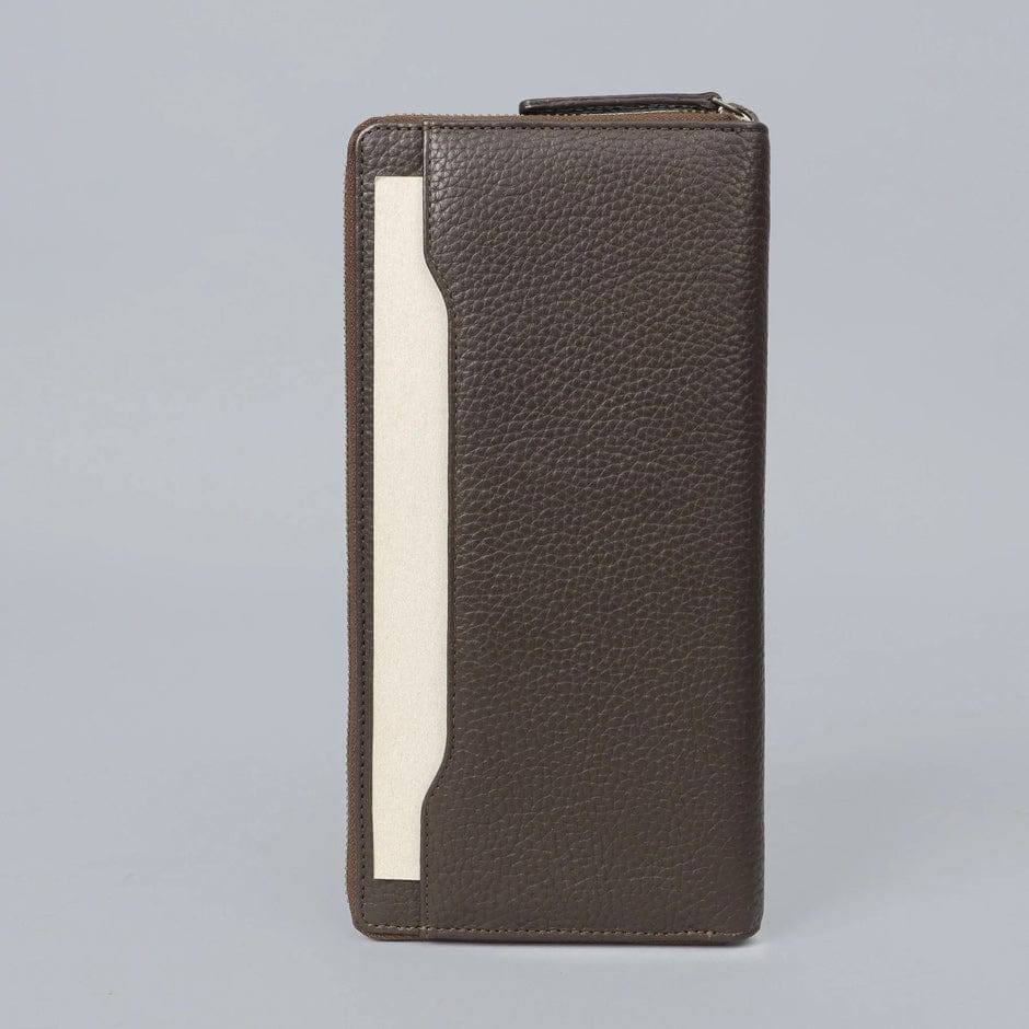 Outback Cheque Book Leather Wallet - Brown