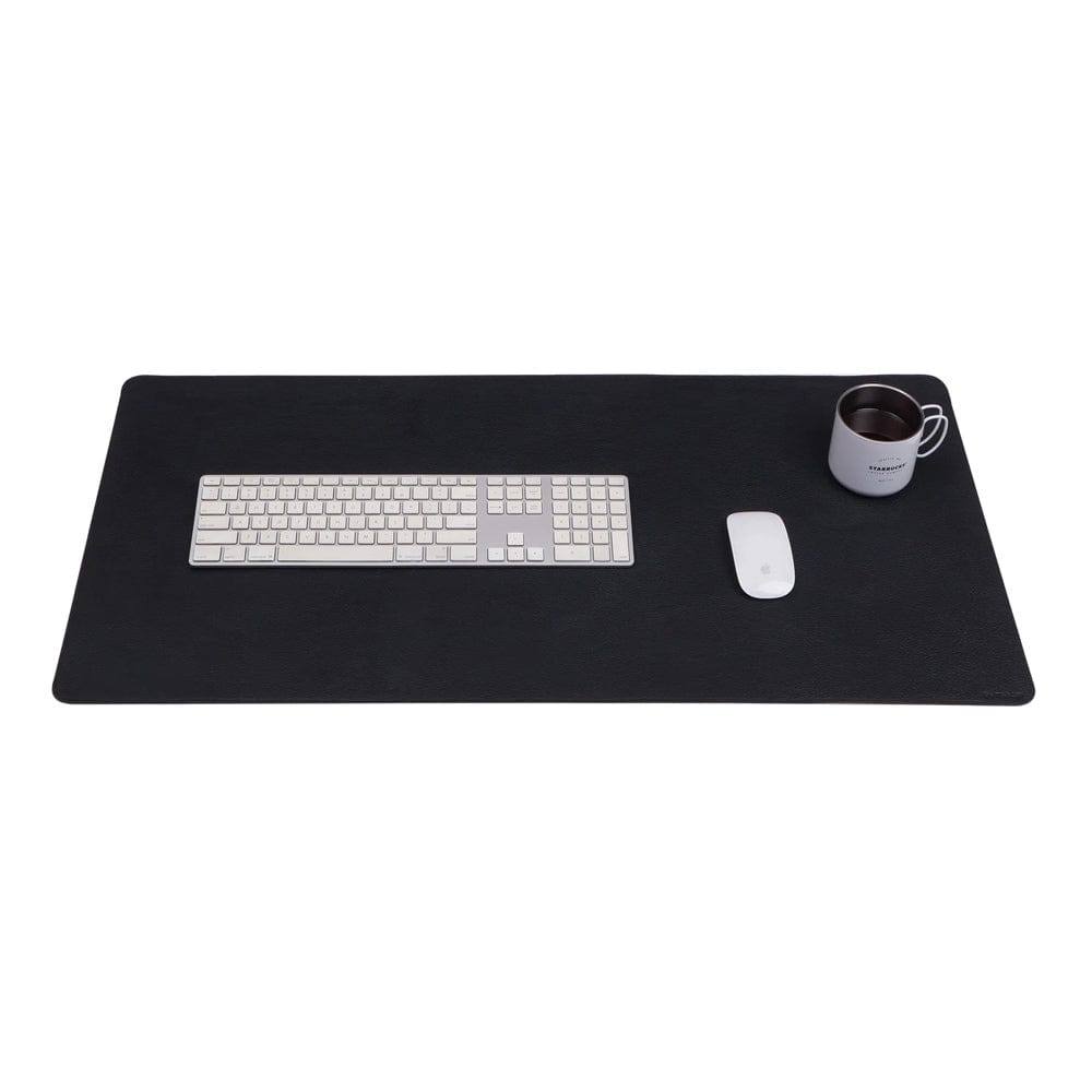 Outback Grained Leather Desk Mat Medium - Black