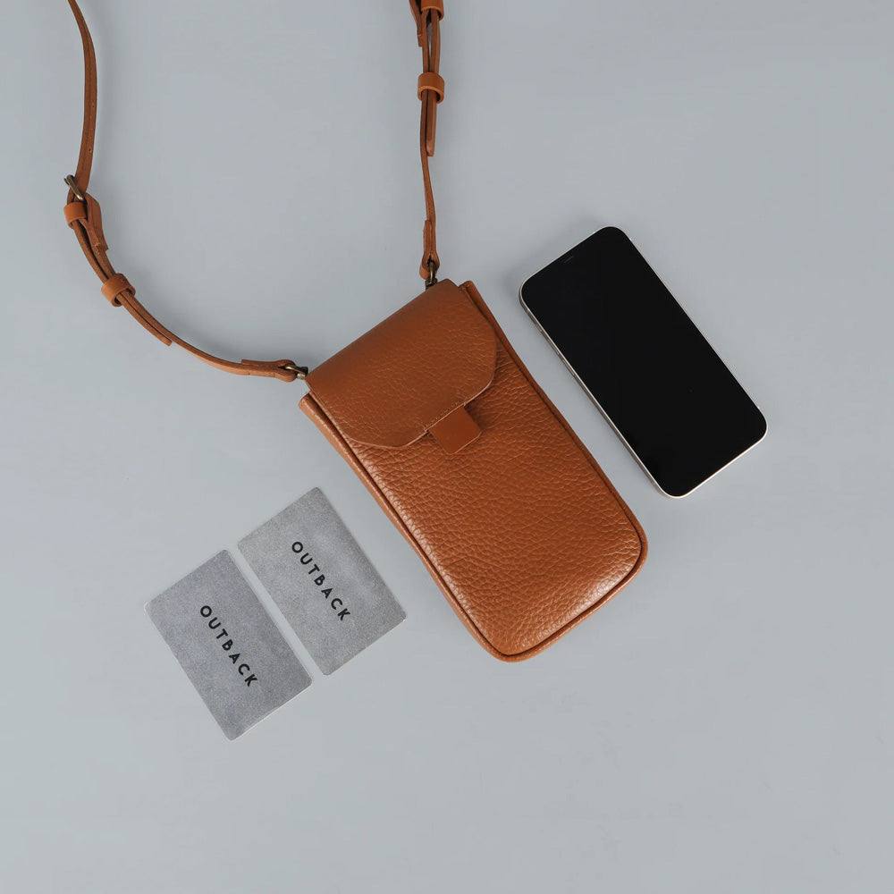 Outback Lanyard Phone Wallet - Tan