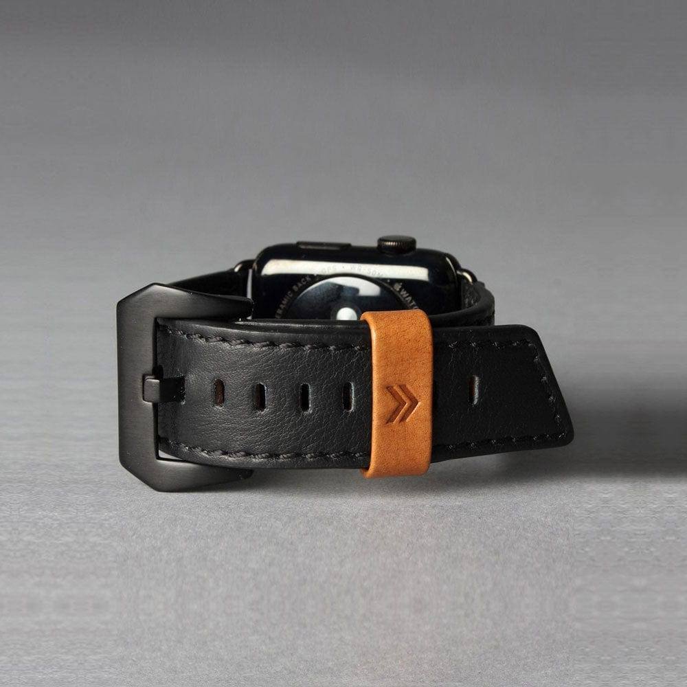 Outback Leather Strap for Apple Watch 44mm - Black