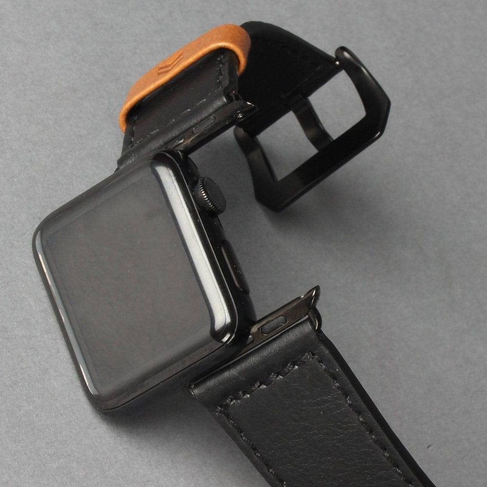 Outback Leather Strap for Apple Watch 44mm - Black