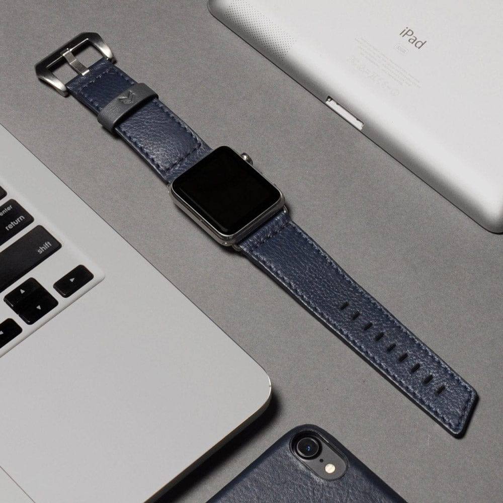 Outback Leather Strap for Apple Watch 44mm - Navy