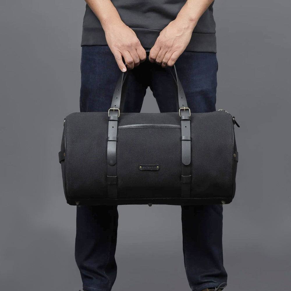 Black canvas gym bag online