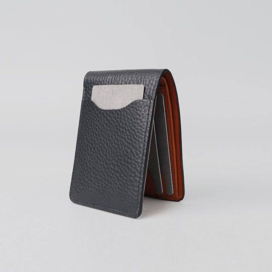 Outback Minimal Leather Wallet - Navy