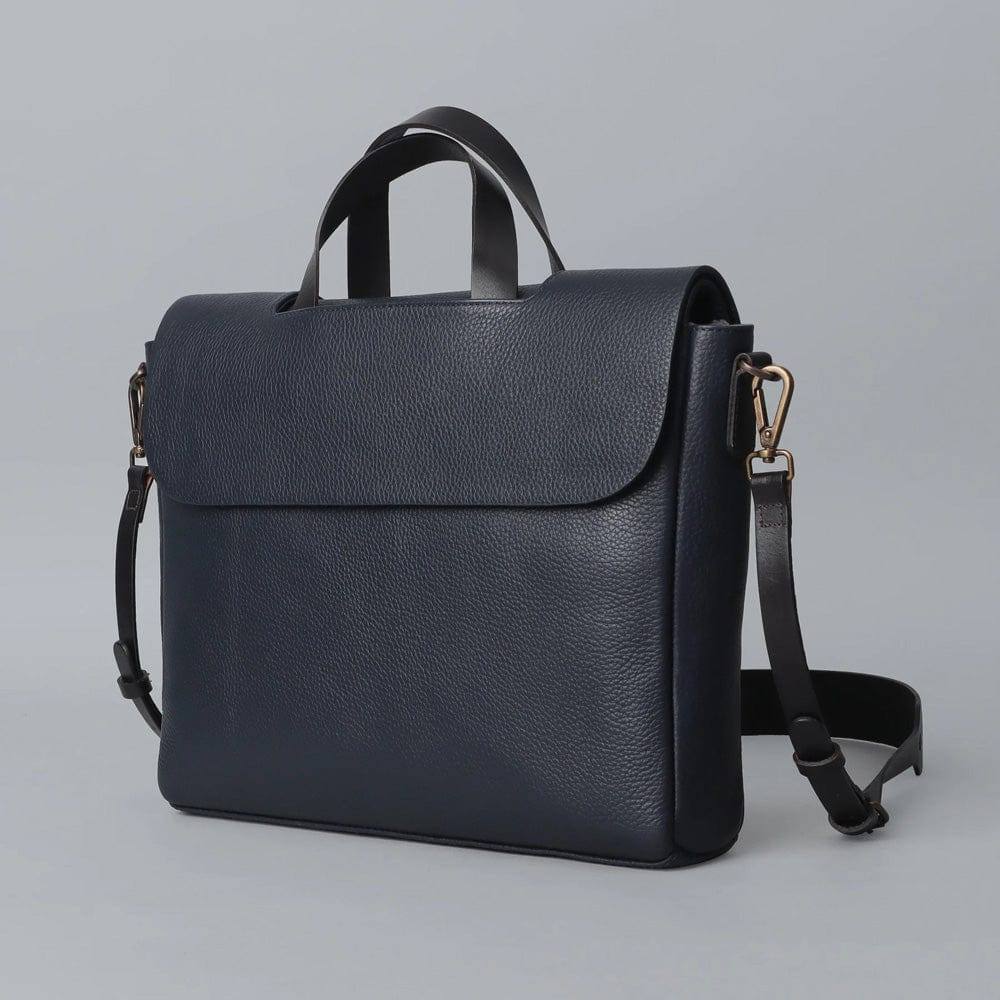 Outback Muse Leather Briefcase - Navy