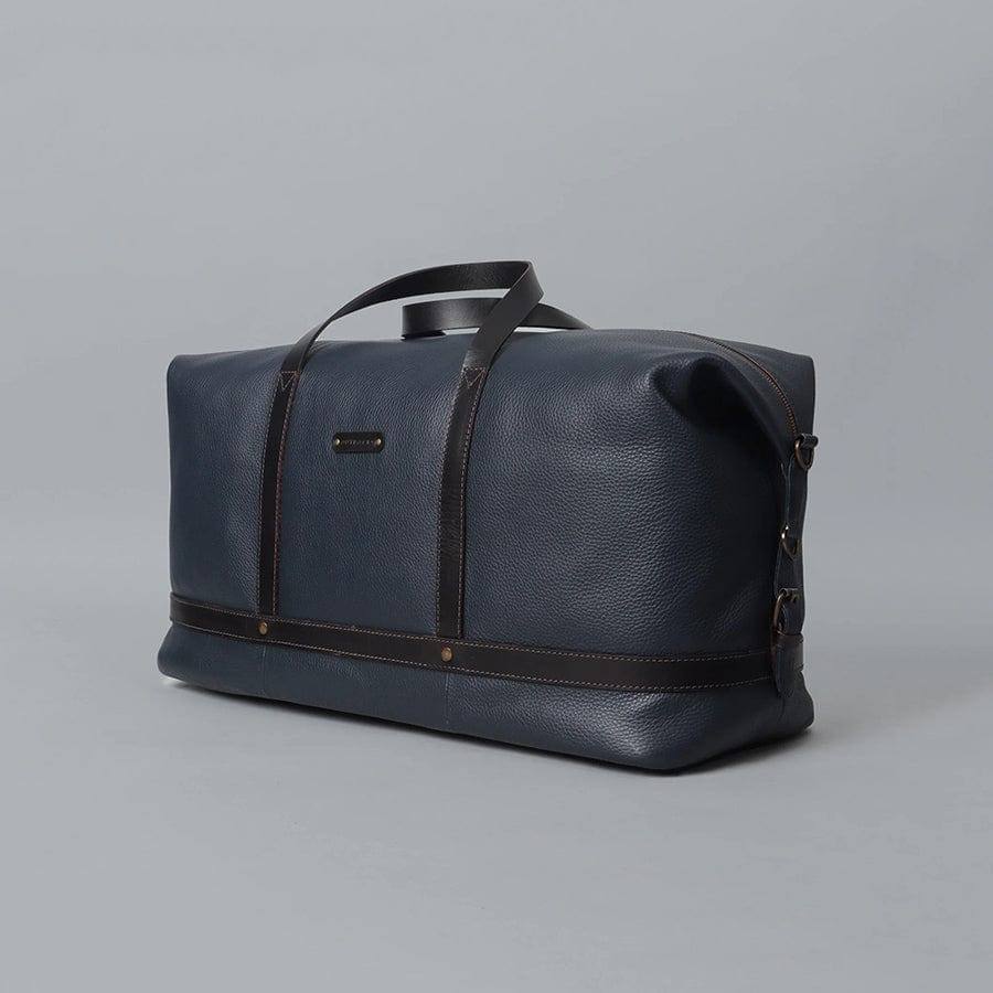 Outback Runway Leather Travel Bag - Navy