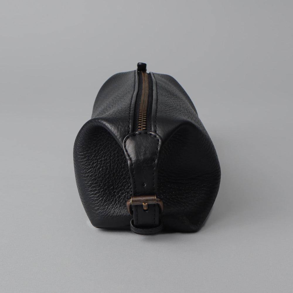 Outback Tokyo Leather Toilet Bag - Black