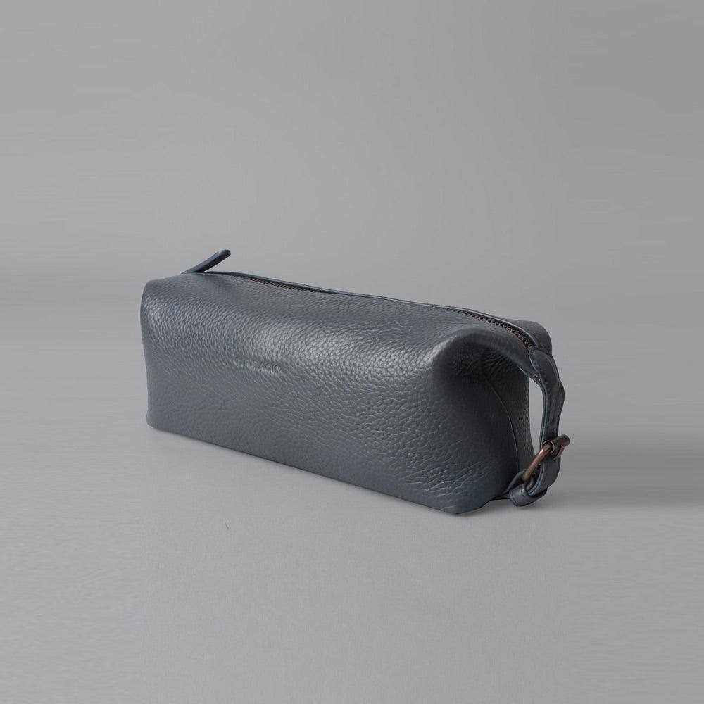 Outback Tokyo Leather Toilet Bag - Charcoal