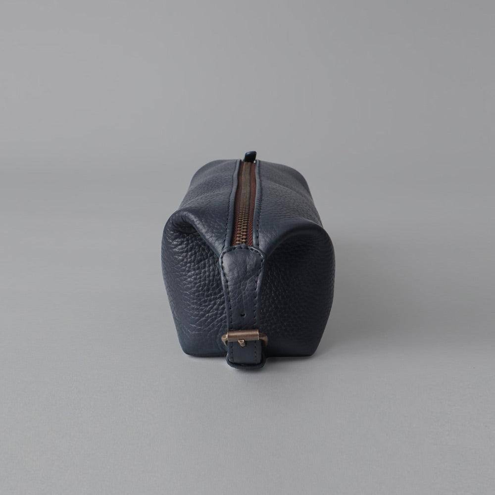 Outback Tokyo Leather Toilet Bag - Navy