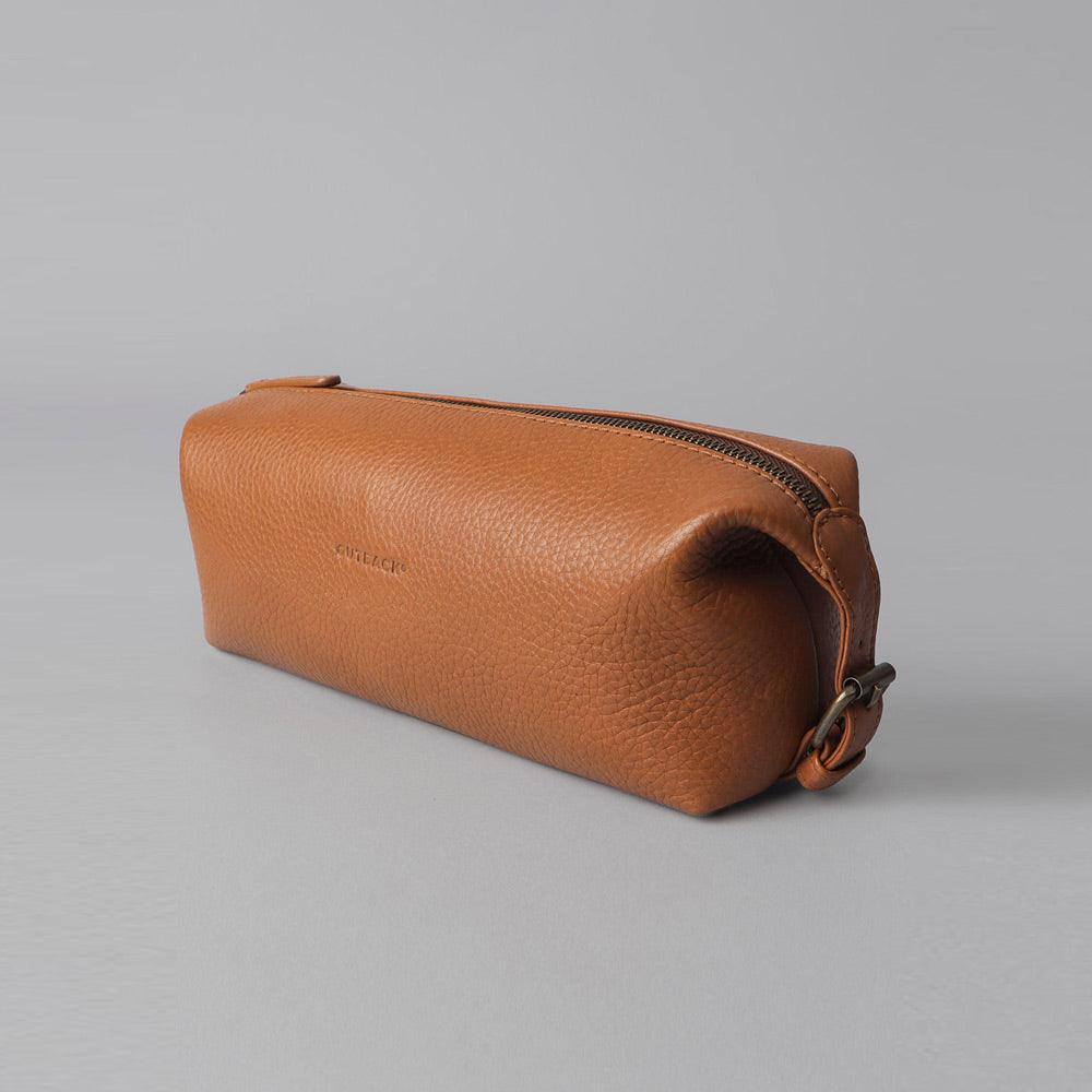 Outback Tokyo Leather Toilet Bag - Tan