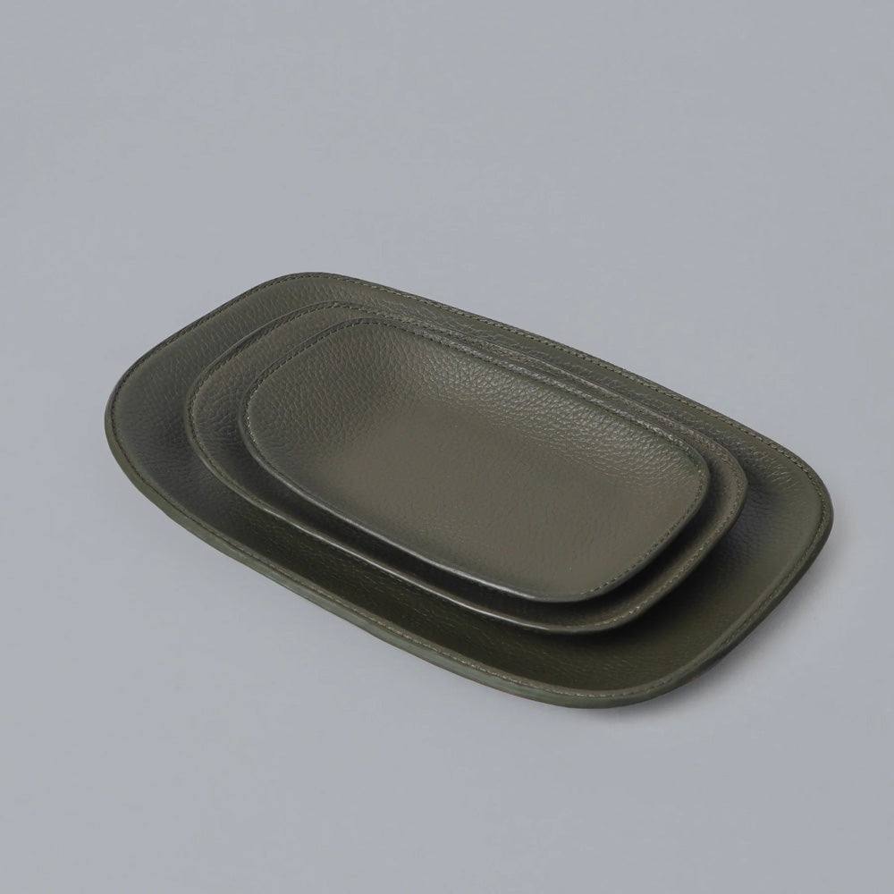 Outback Tokyo Leather Tray Large - Olive