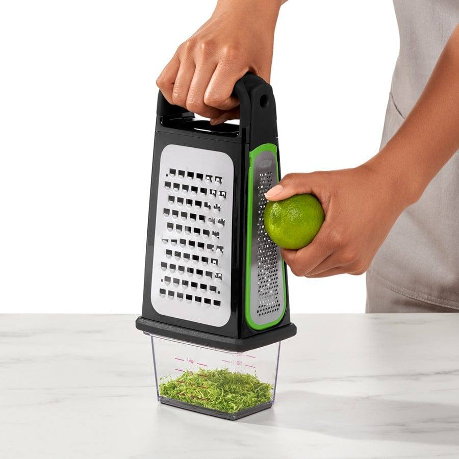 OXO Etched Box Grater With Removable Zester