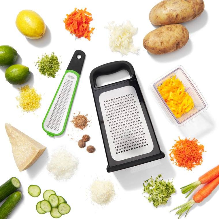 OXO Etched Box Grater With Removable Zester