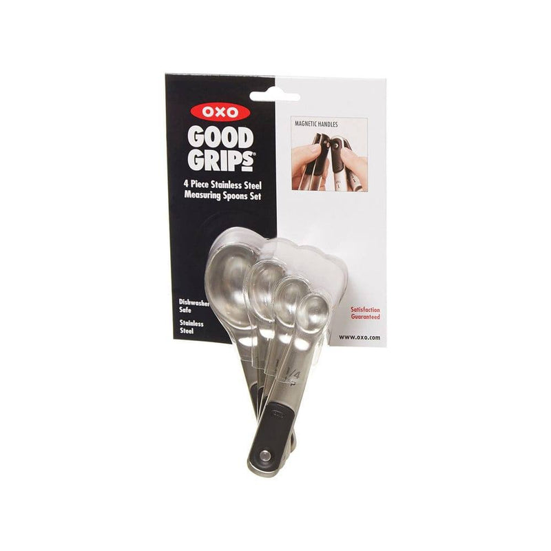 OXO 11132100 Good Grips 1/4 tsp. to 1 Tbsp. 4-Piece Magnetic Stainless  Steel Measuring Spoon Set