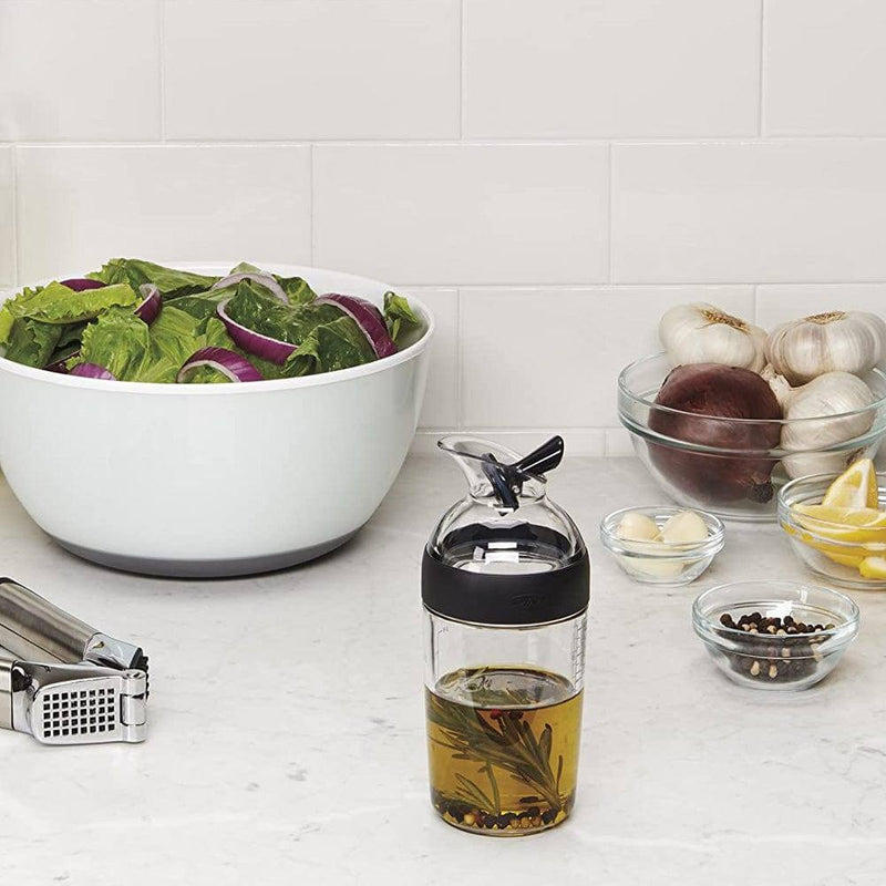 OXO Gray Twist & Pour Salad Dressing Mixer - The Peppermill
