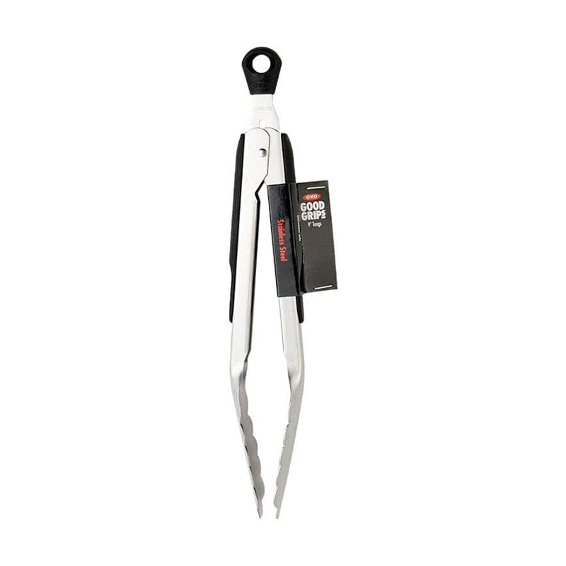 Good Grips Stainless Steel Tongs with Nylon Heads - 9”