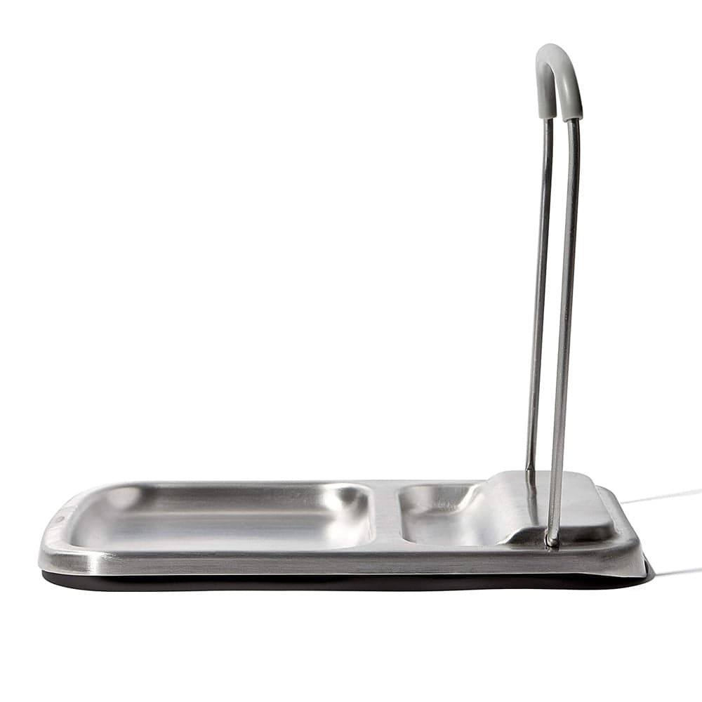 OXO Stainless Steel Spoon Rest with Lid Holder